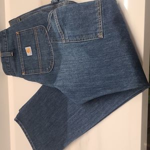 Carhartt Men's Blue Relaxed-Fit Polycotton Jean's